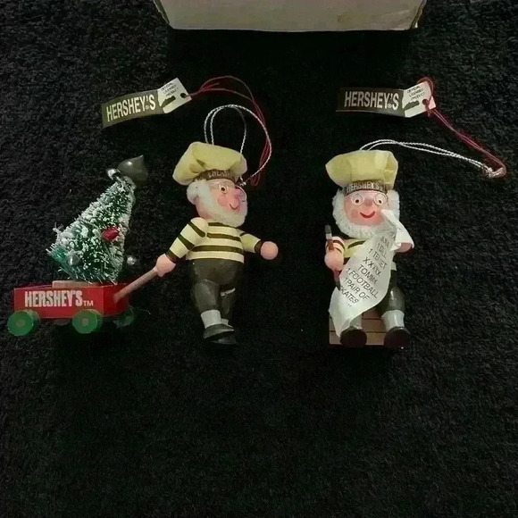 Vintage 1998 Set Kurt Adler Chocolate Santa Elf - Picture 2 of 8